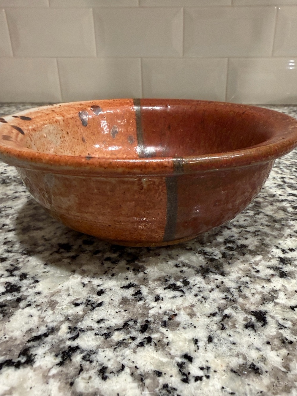 Vintage signed studio pottery bowl